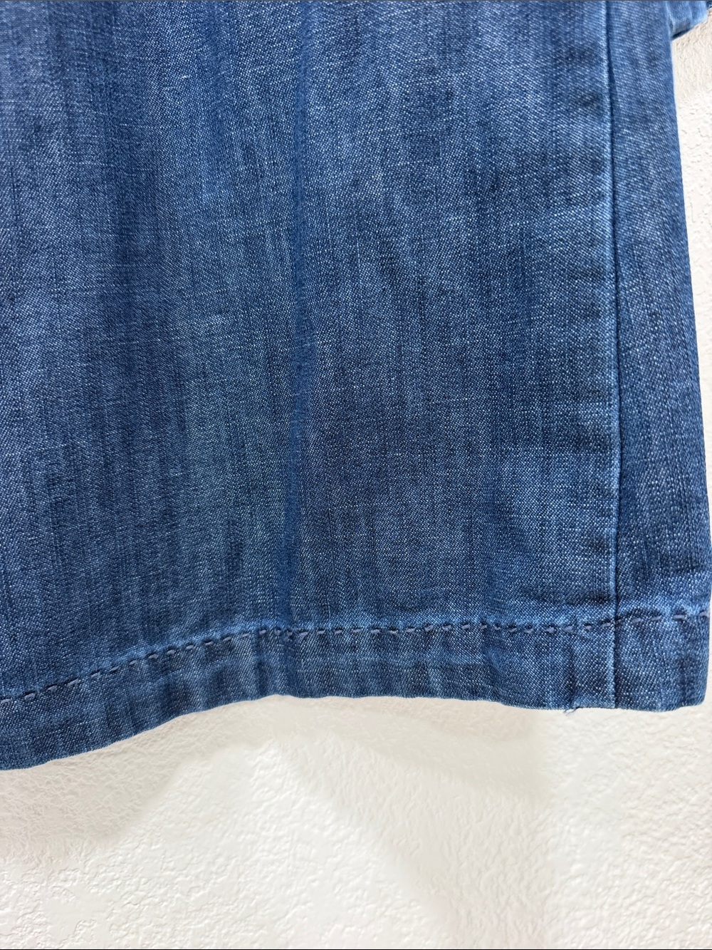 Martha Stewart Denim Top with Shoulder Zip - Blue Medium - Picture 7 of 7